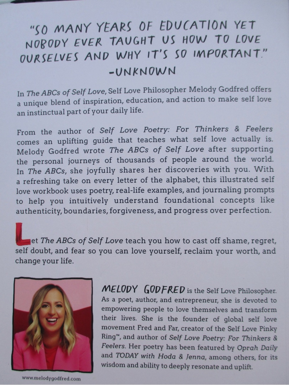 The ABCs of Self Love by Melody Godfred-Work book - Picture 3 of 4
